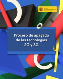 Cartel sobre el apagado de tecnologías 2G y 3G en España