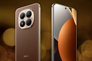 Xiaomi Redmi Note 15 Pro+ 5G en color marrón con cámara trasera