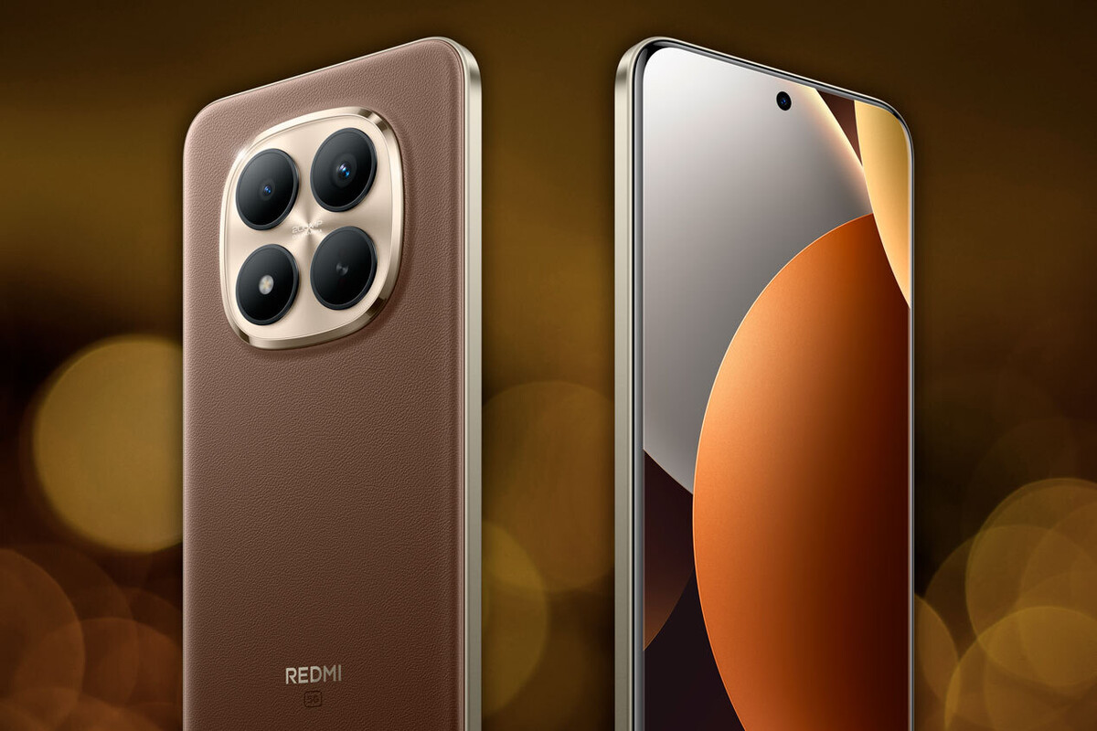 Xiaomi Redmi Note 15 Pro+ 5G en color marrón con cámara trasera