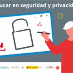 Ilustración sobre ciberseguridad y privacidad digital para docentes