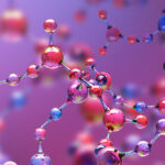 Representación de moléculas con grupos funcionales de alcohol en un fondo colorido.