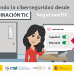 Ilustración sobre ciberseguridad y coordinación TIC en escuelas