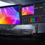 Monitores ASUS ProArt OLED PA27USD y PA32USD en un entorno de trabajo