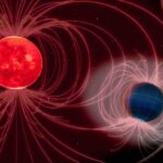 Representación del campo magnético de un exoplaneta GJ 436 b y su estrella