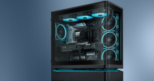 Caja para PC ASUS Prime AP304 con diseño de vidrio curvado y ventilación innovadora